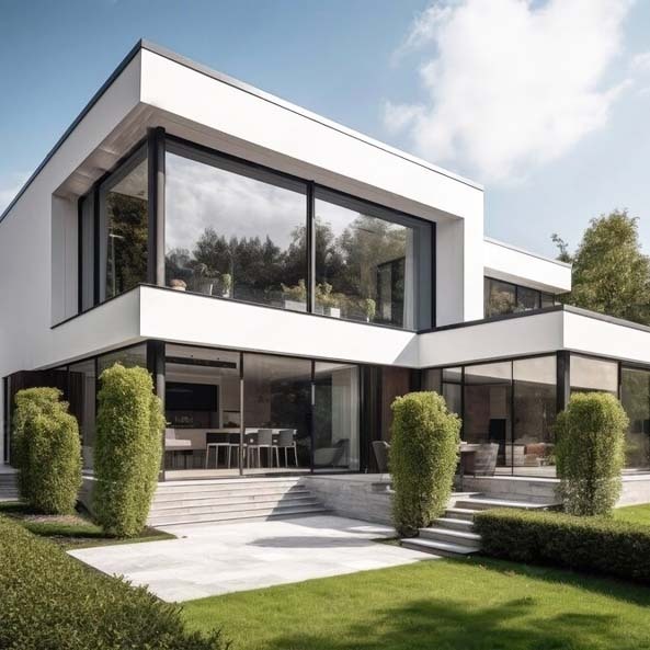 Extension à toit plat